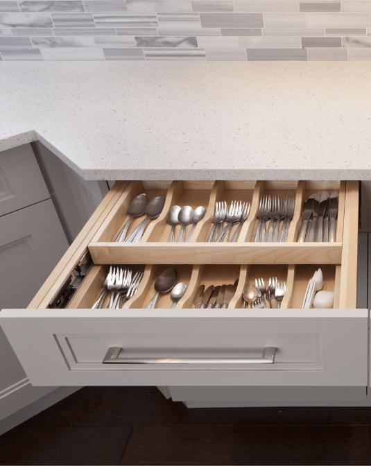 two-tier cutlery drawer