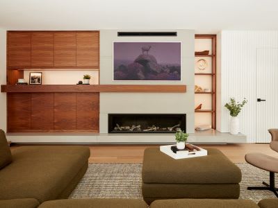 Modern custom living room cabinets