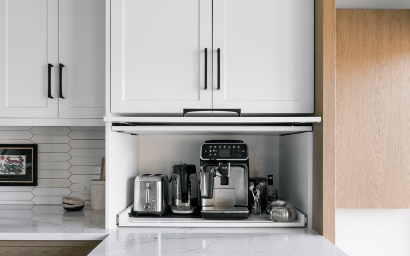 Project Maplewood design details of the white oak kitchen